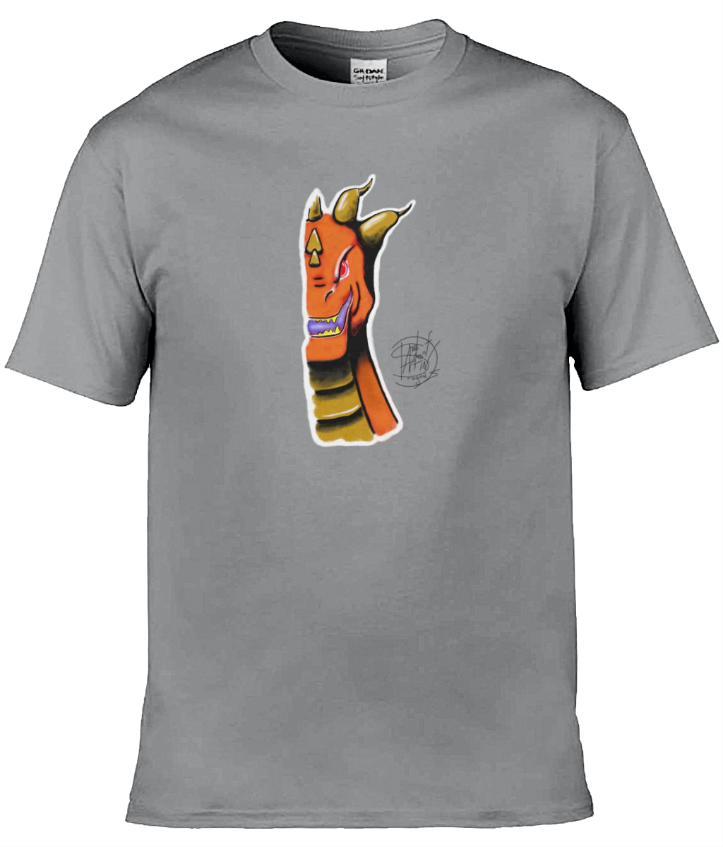 Gildan GD001 Softstyle Adult Ringspun T-Shirt Roarsome Orange 3 Prongs