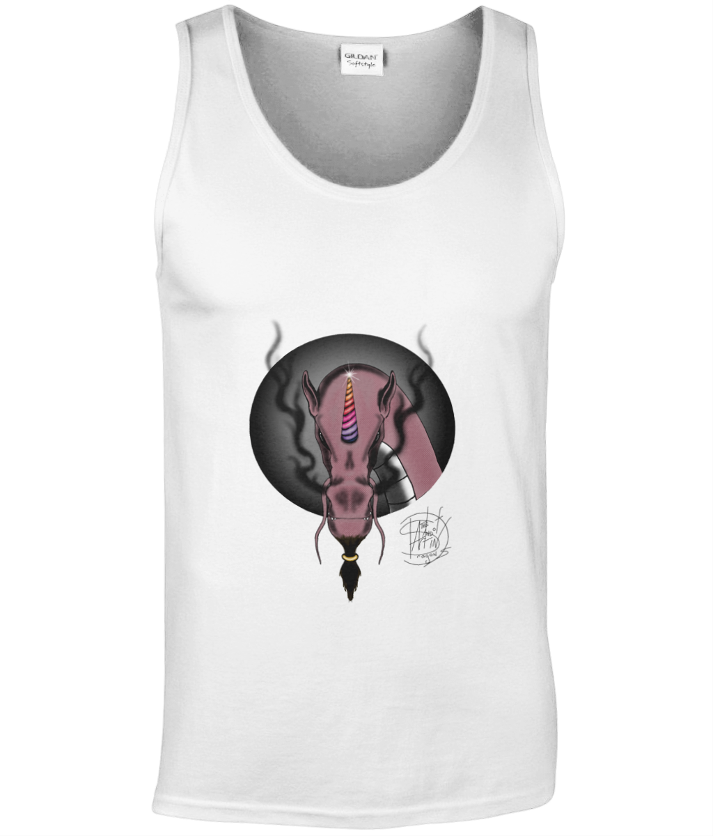 Gildan GD012 Softstyle Adult Tank Top Sparkles The Unicorn Dragon