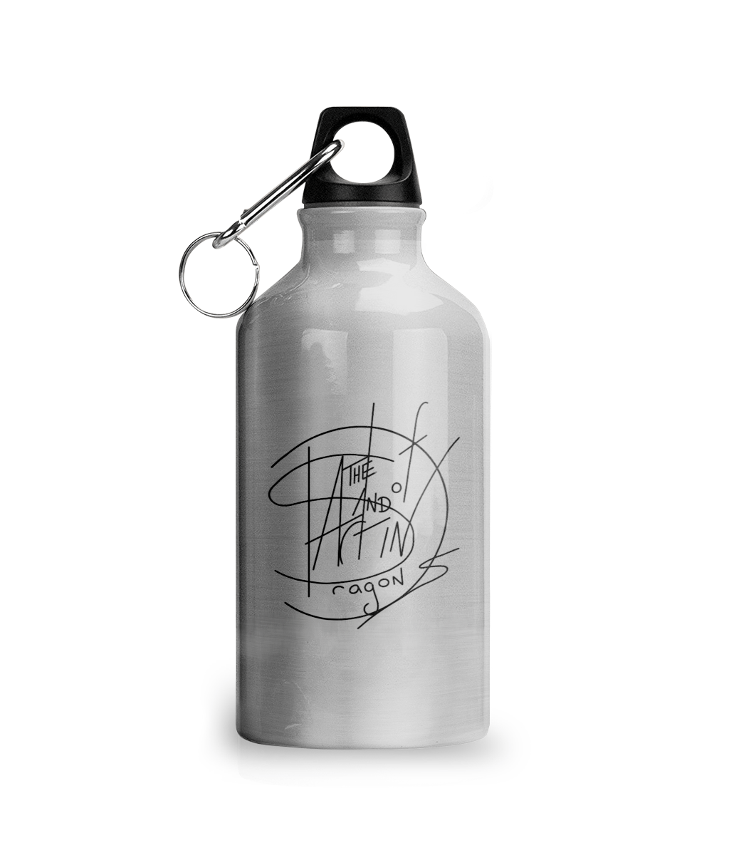 Aluminium Water Bottle Logo Black (1)