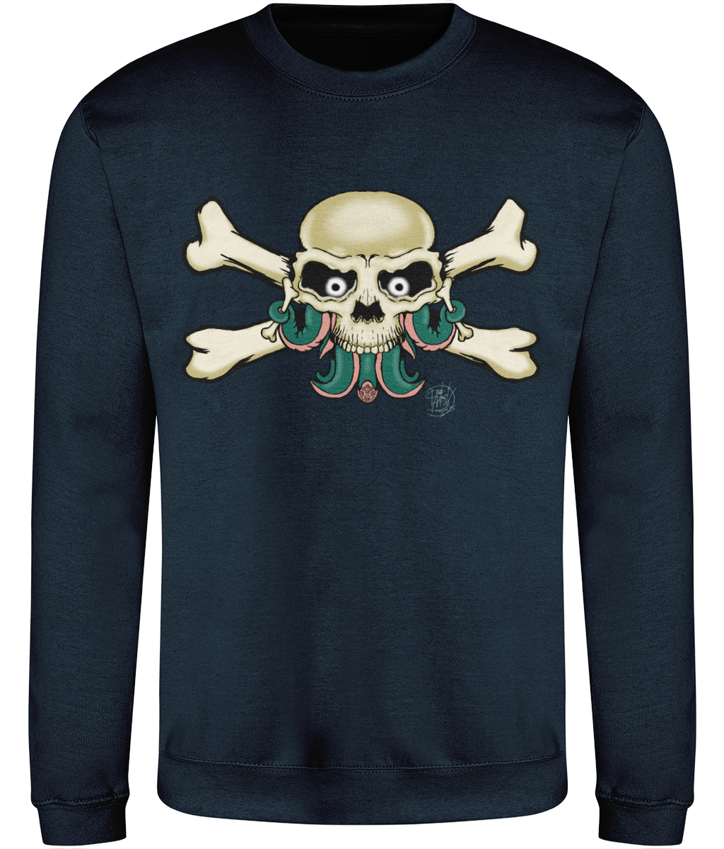 AWDis JH030 Sweatshirt Skull and Cross Bones