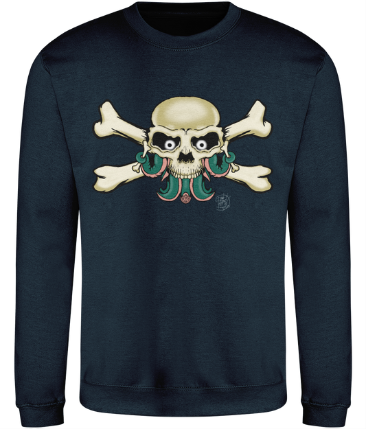 AWDis JH030 Sweatshirt Skull and Cross Bones