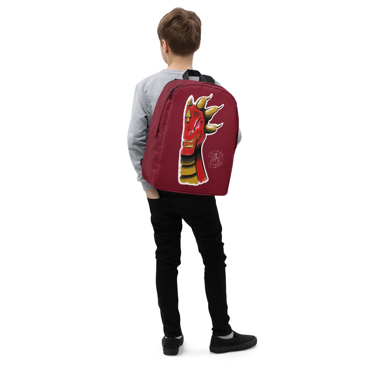 Minimalist Backpack Royal Roarsome Red