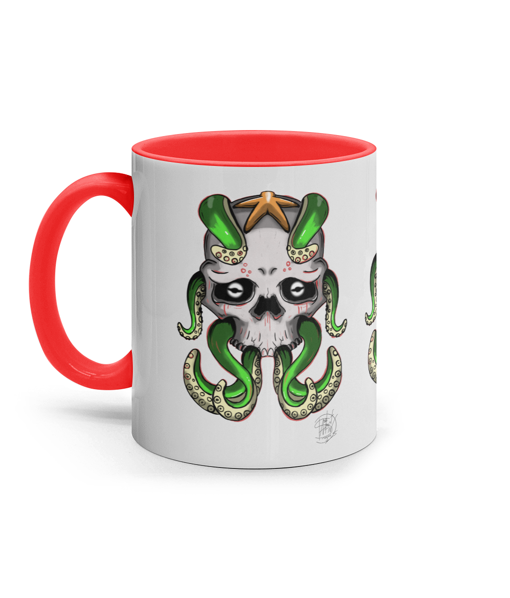 11oz Coloured Inner & Handle Mug Octo Octo Octo