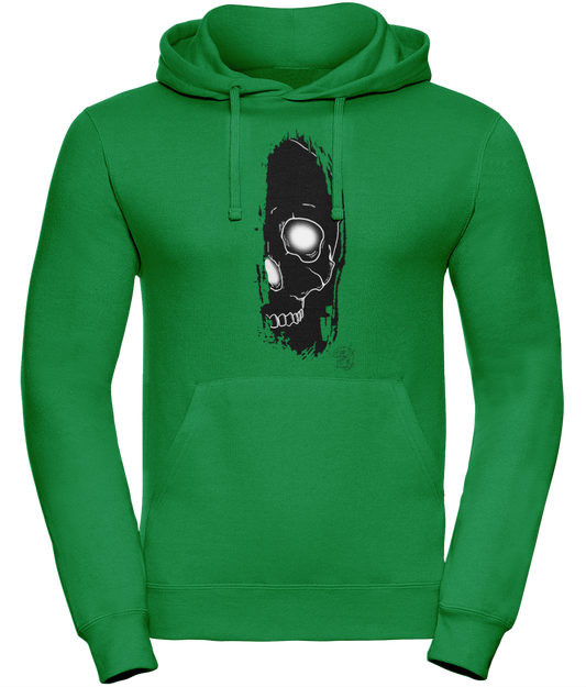 Uneek UC509 Hoodie Brush Skull Black Logo