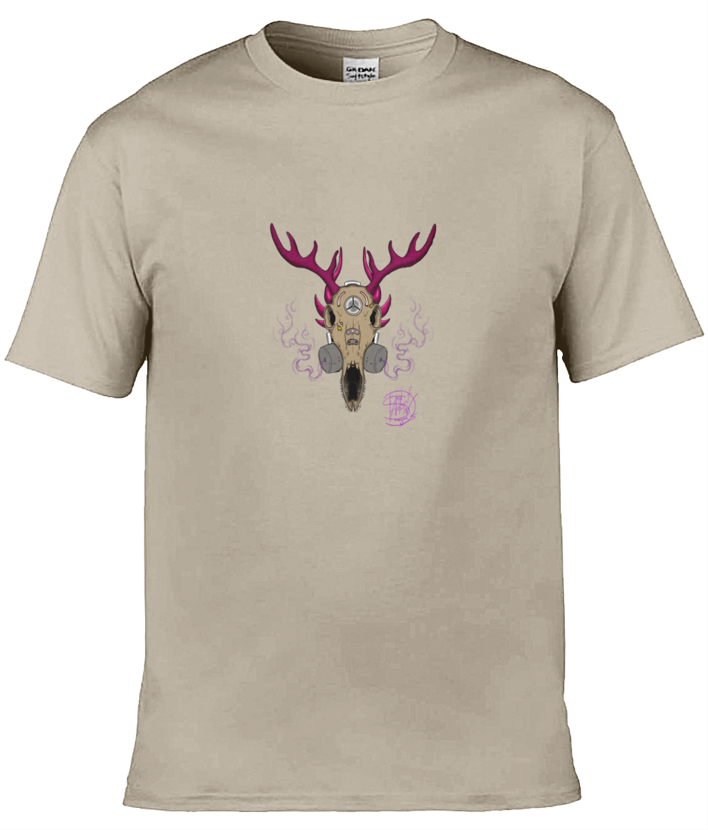 Gildan GD001 Softstyle Adult Ringspun T-Shirt Gas Mask Deer 2