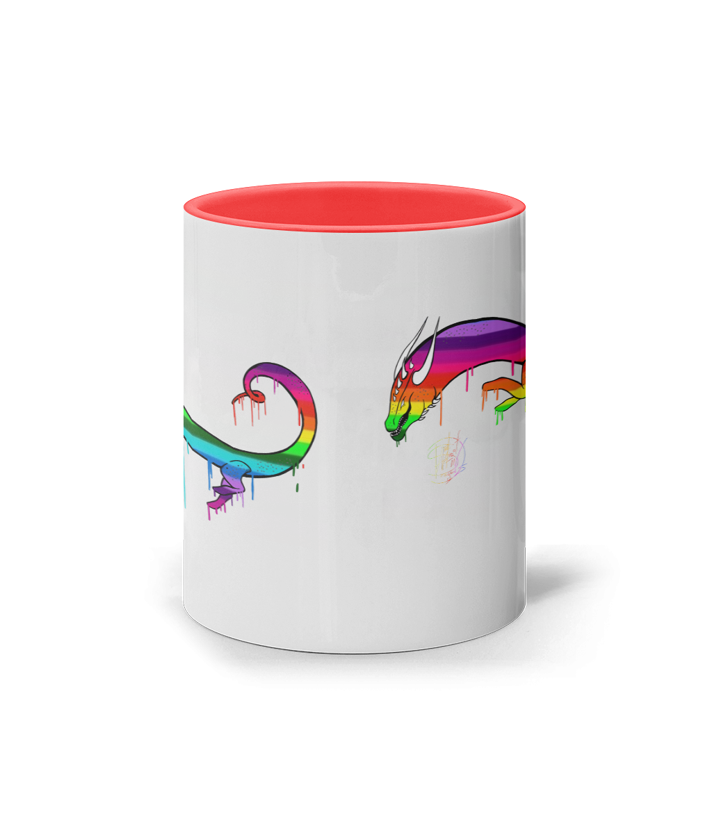 11oz Coloured Inner & Handle Mug Pride Dragon Pride Dragon