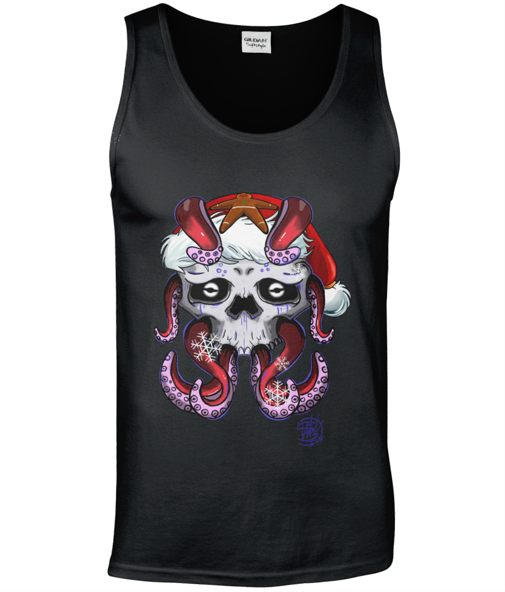 Gildan GD012 Softstyle Adult Tank Top Christmas Octo