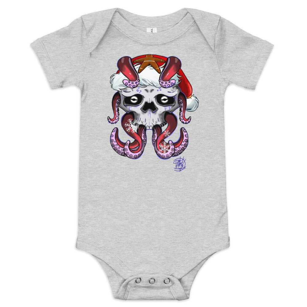 Baby short sleeve one piece Christmas Octo