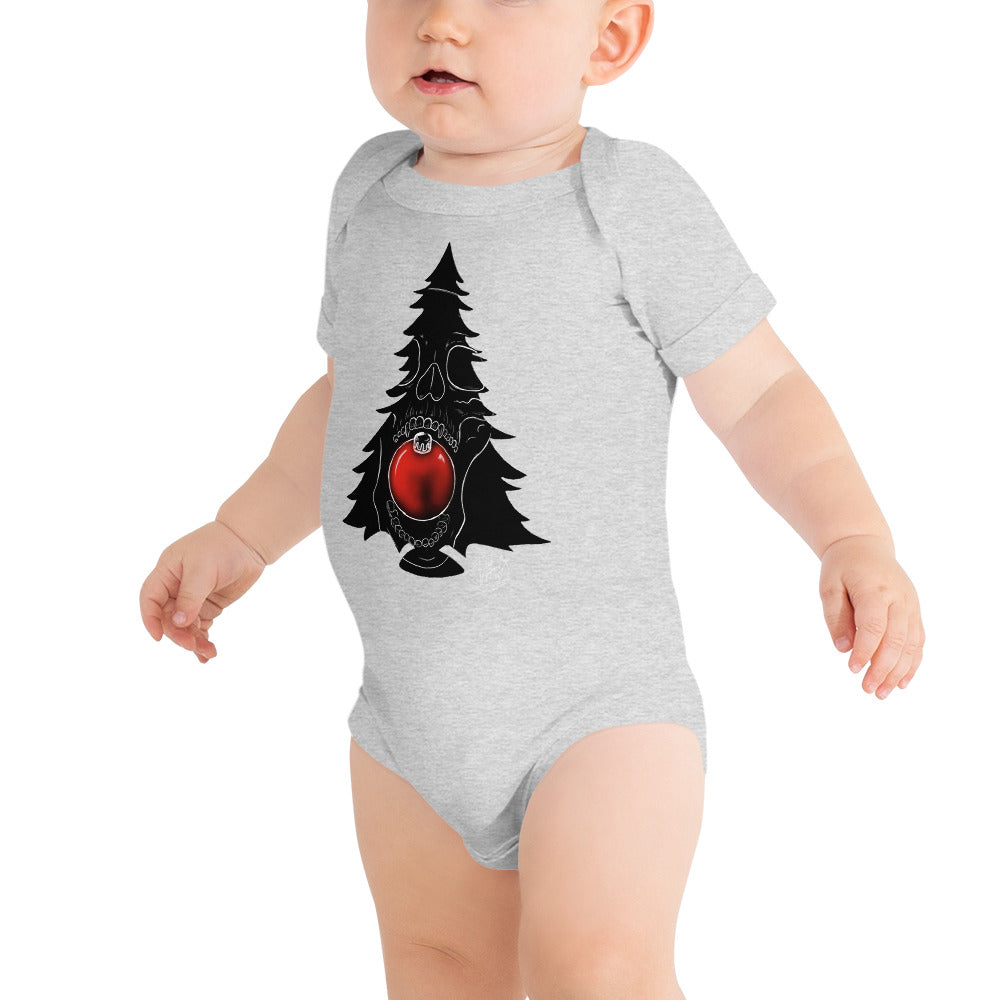 Baby short sleeve one piece Christmas Skull