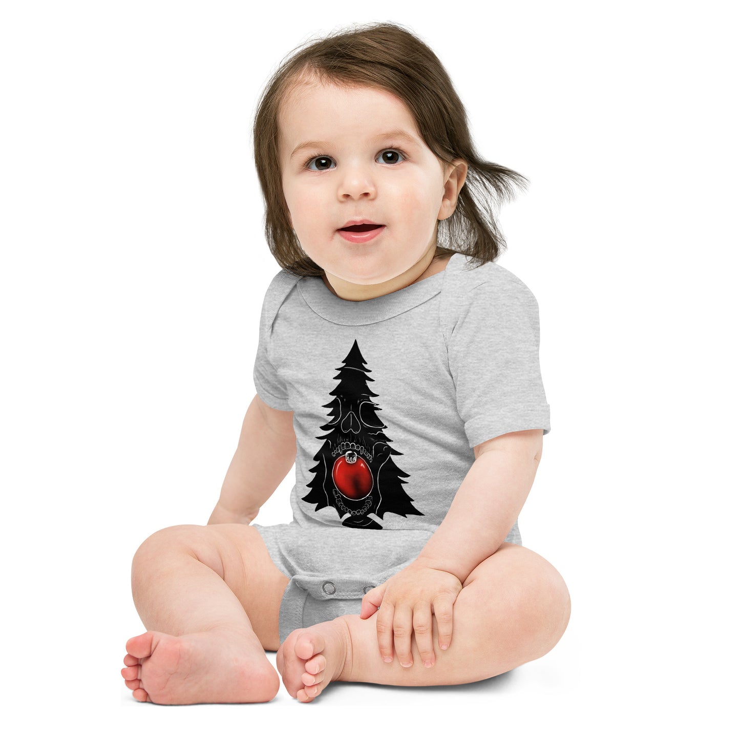 Baby short sleeve one piece Christmas Skull