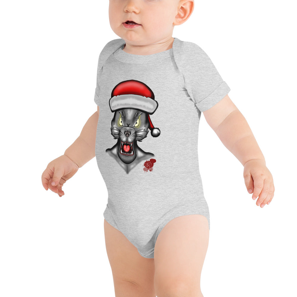 Baby short sleeve one piece Christmas Wolf