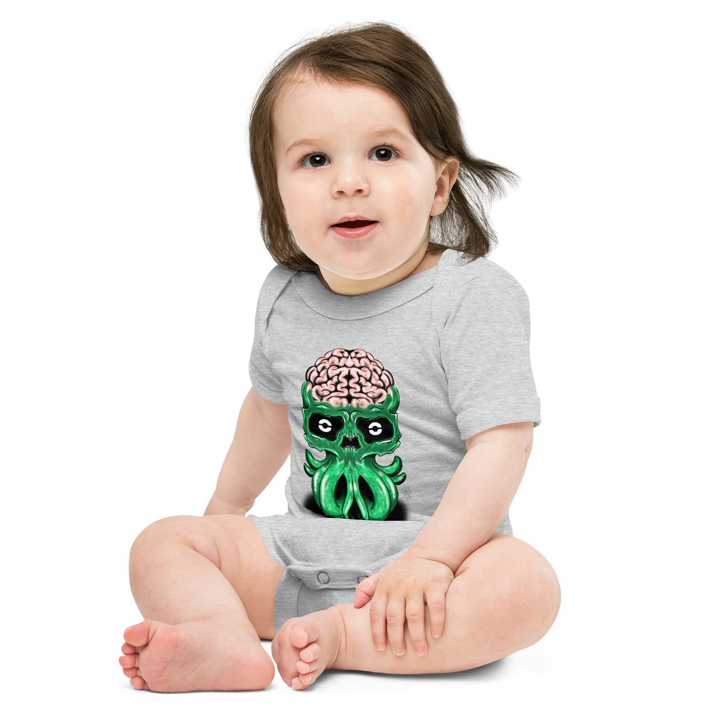 Baby short sleeve one piece Octo Brainy