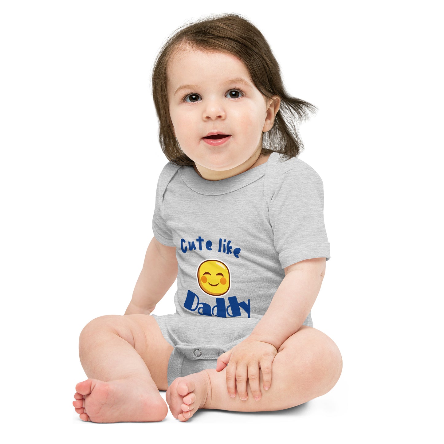 Baby short sleeve one piece Cute Like Daddy