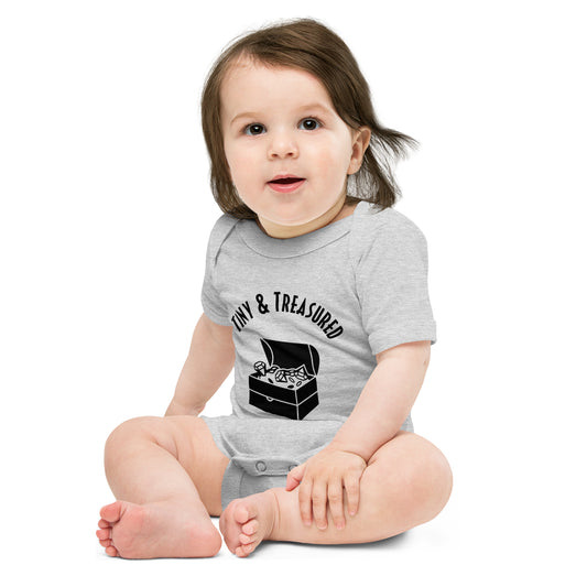 Baby short sleeve one piece Tiny & Treasured