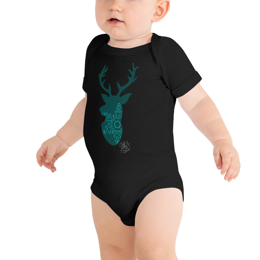 Baby short sleeve one piece Christmas Reindeer Snowflake