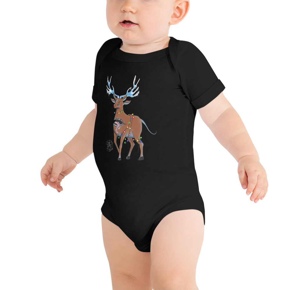 Baby short sleeve one piece Christmas Reindeer