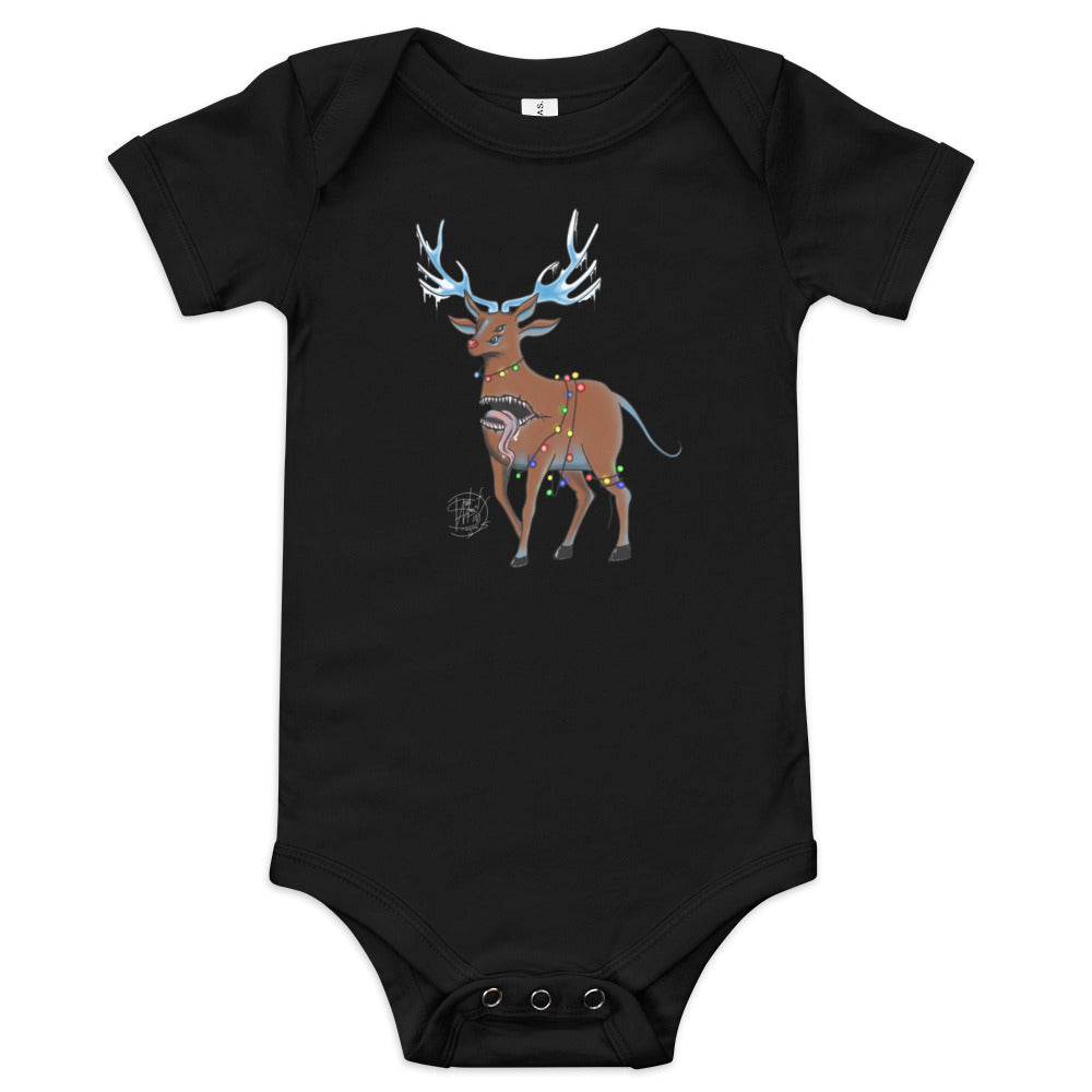 Baby short sleeve one piece Christmas Reindeer