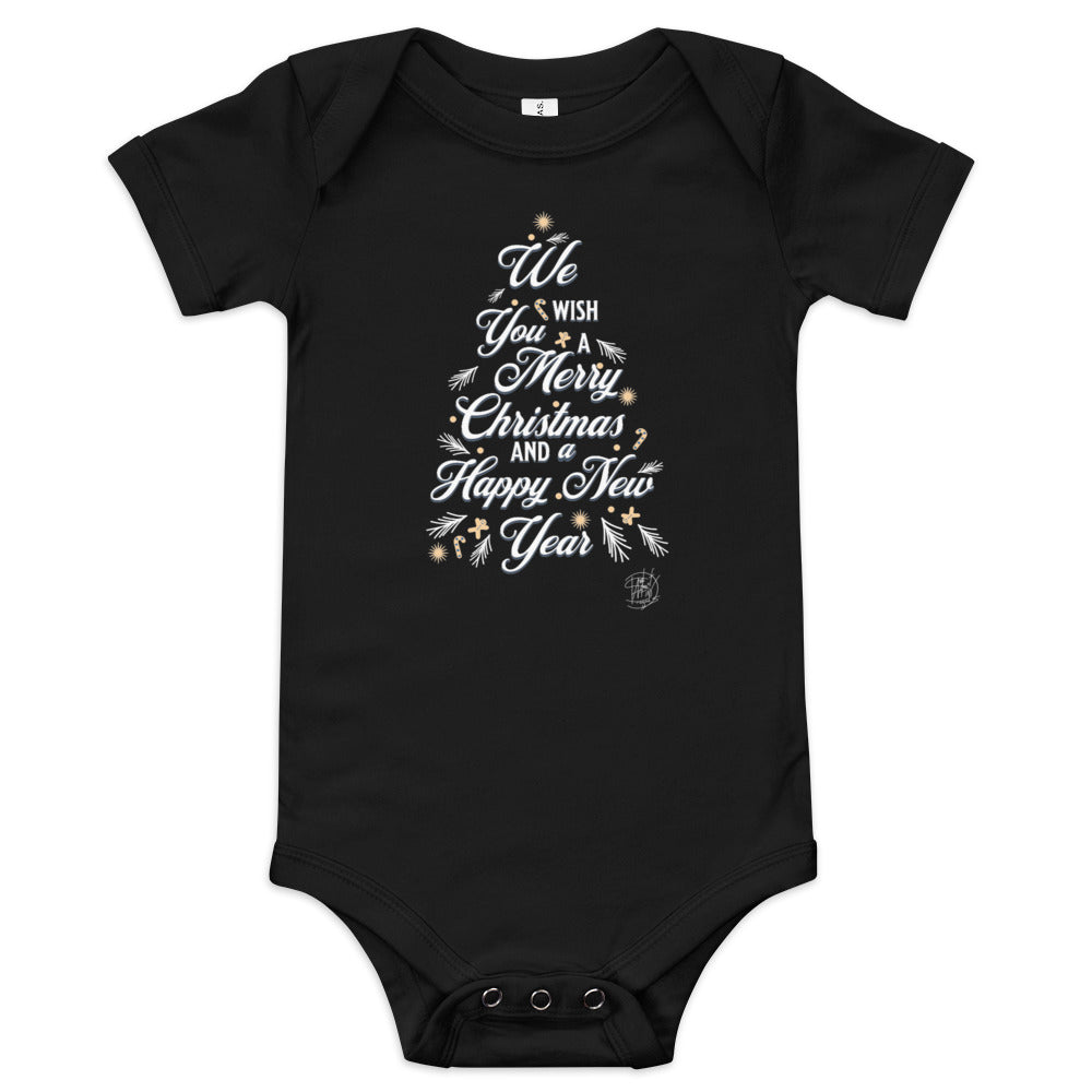 Baby short sleeve one piece Christmas Tree