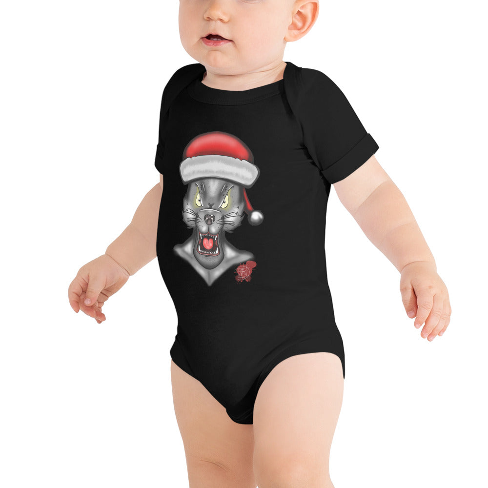 Baby short sleeve one piece Christmas Wolf