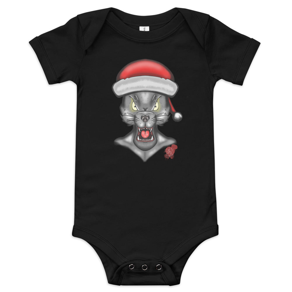 Baby short sleeve one piece Christmas Wolf