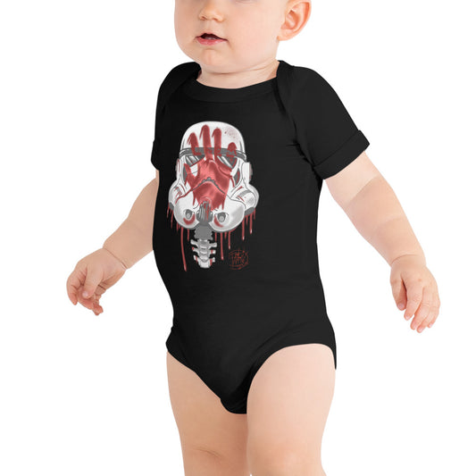 Baby short sleeve one piece Dead Trooper Neck