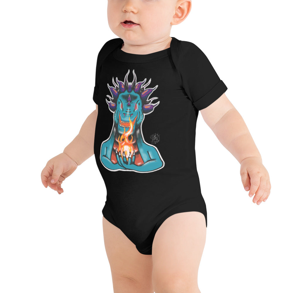 Baby short sleeve one piece Hold Fire Turquoise