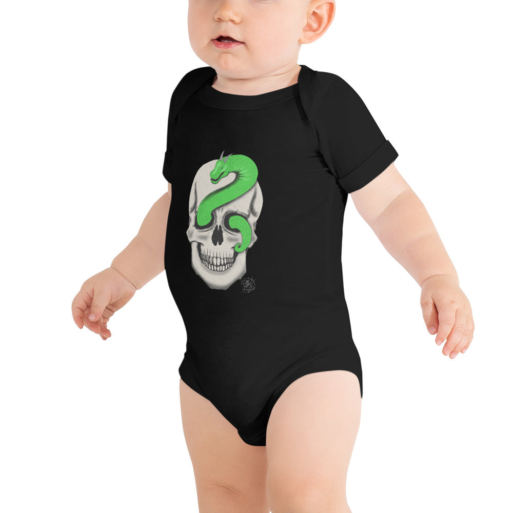 Baby short sleeve one piece Serpent Skull