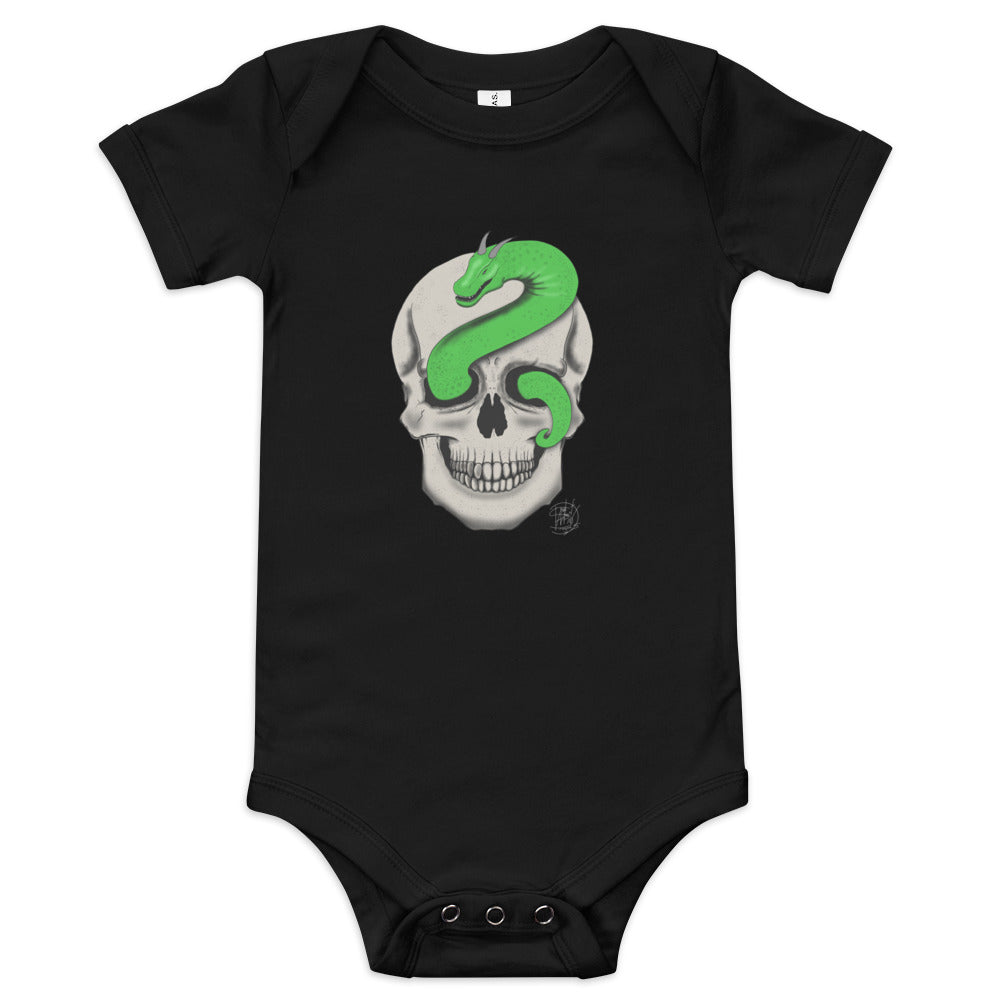 Baby short sleeve one piece Serpent Skull