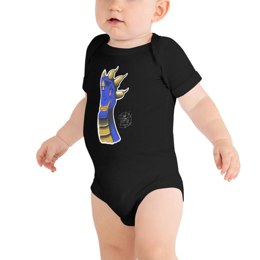 Baby short sleeve one piece Royal Roarsome Blue