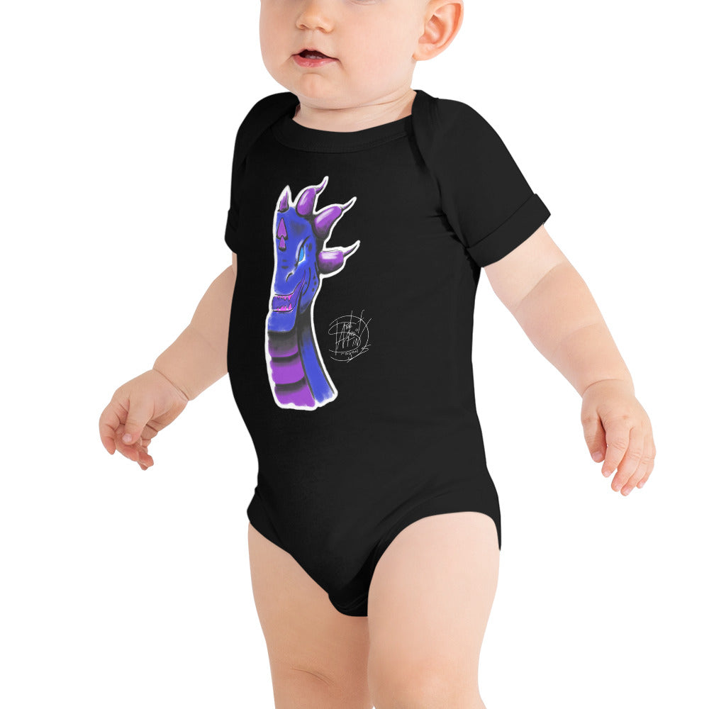 Baby short sleeve one piece Roarsome Purple