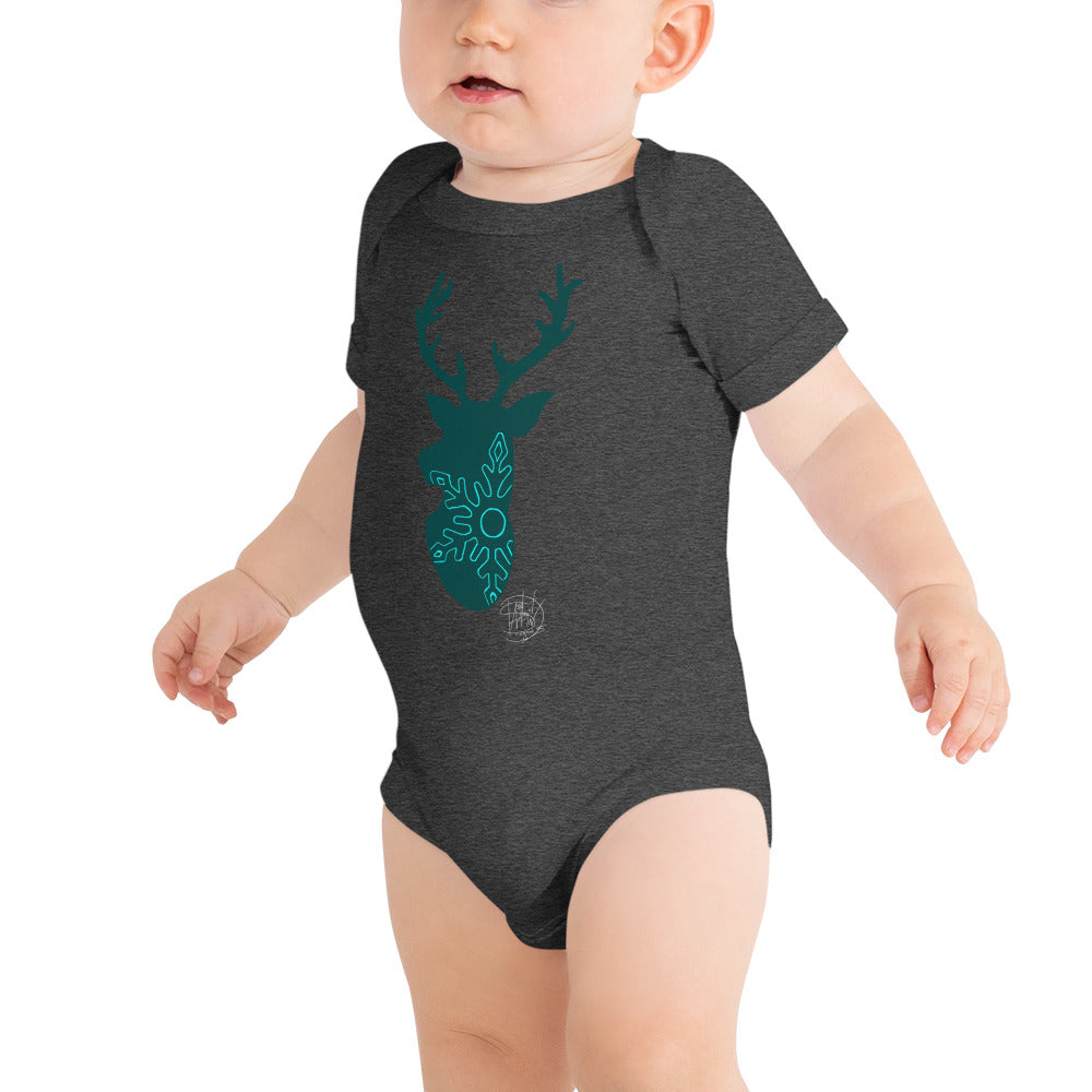 Baby short sleeve one piece Christmas Reindeer Snowflake