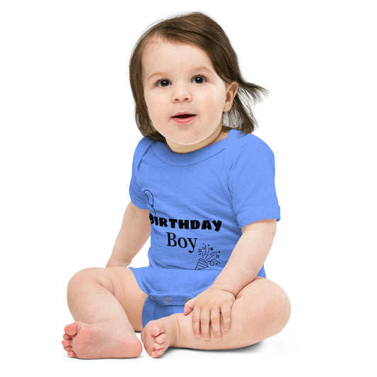 Baby short sleeve one piece Birthday Boy