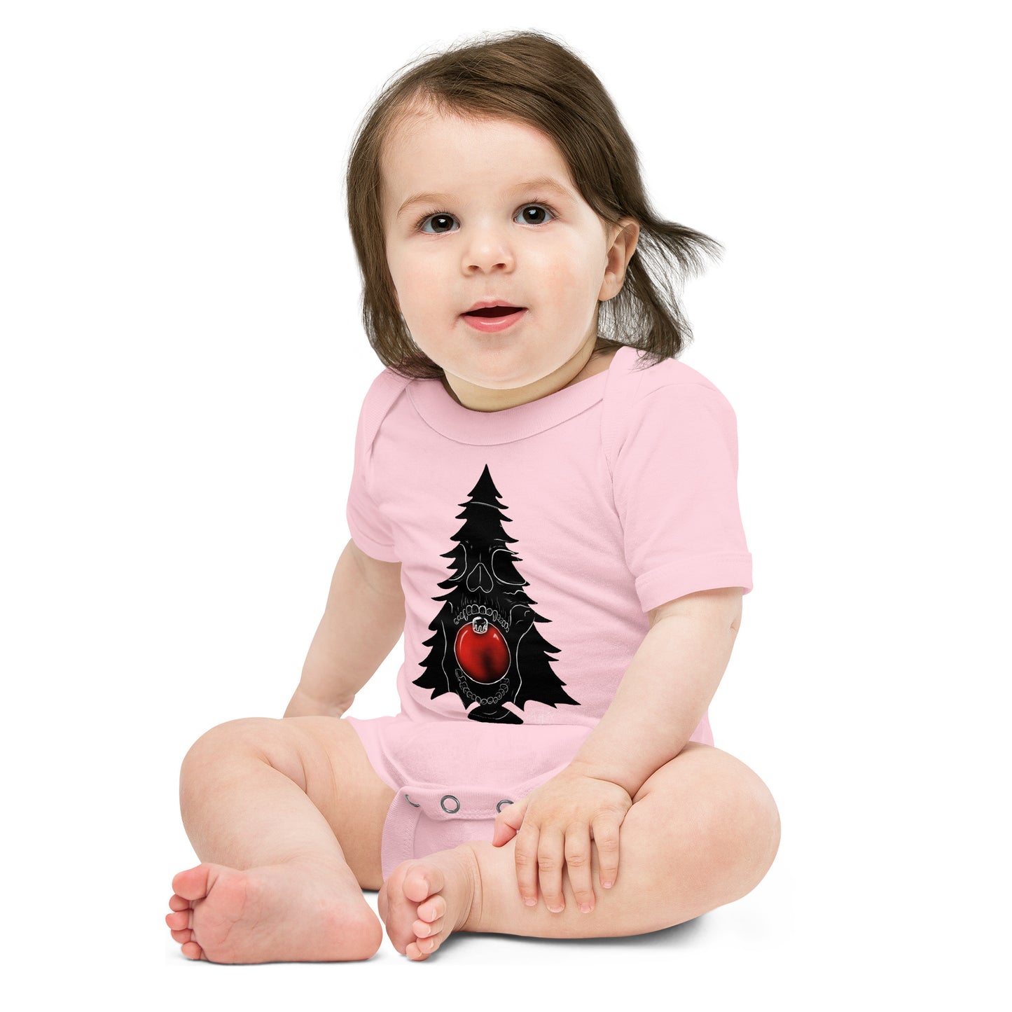 Baby short sleeve one piece Christmas Skull