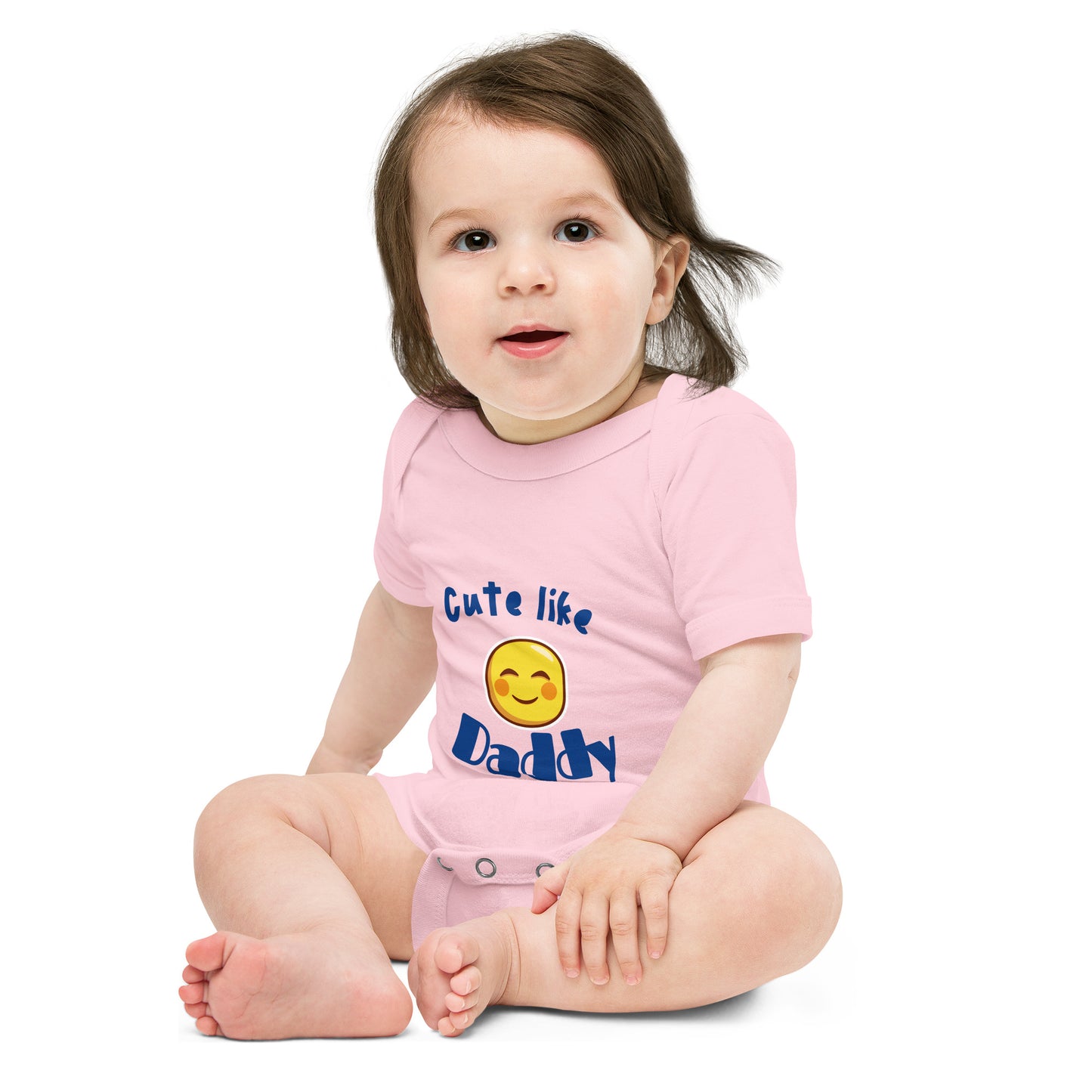 Baby short sleeve one piece Cute Like Daddy