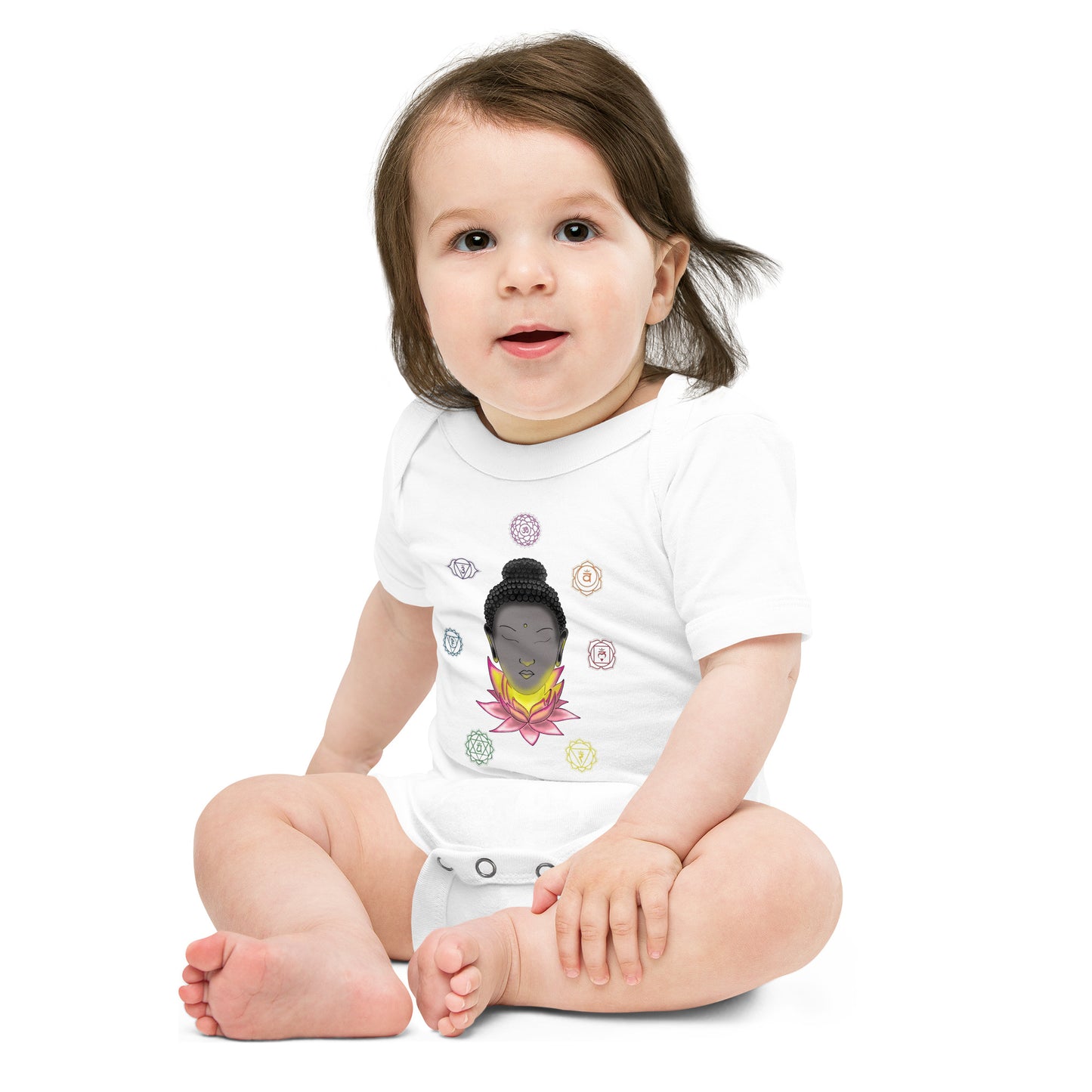 Baby short sleeve one piece Buddhism