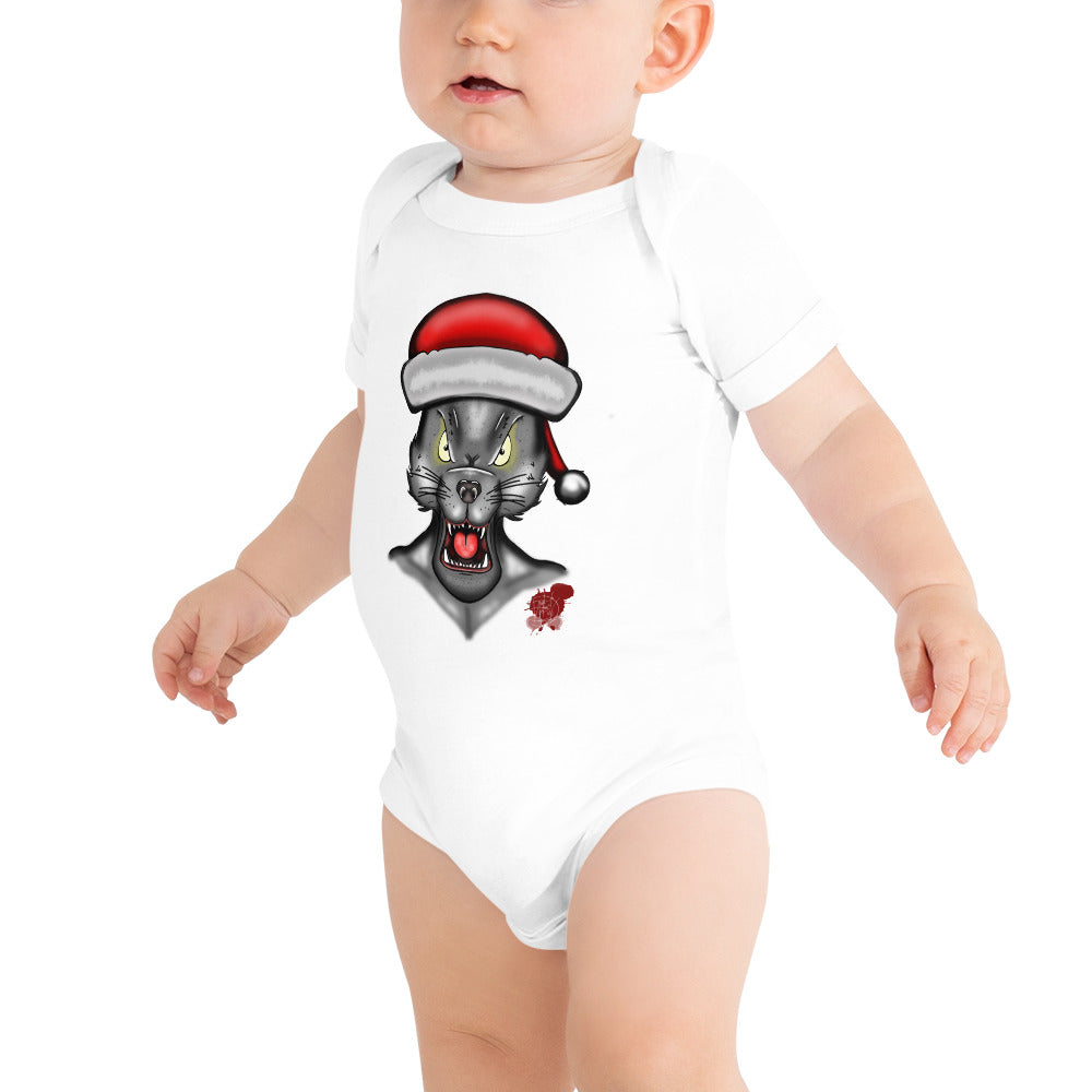 Baby short sleeve one piece Christmas Wolf