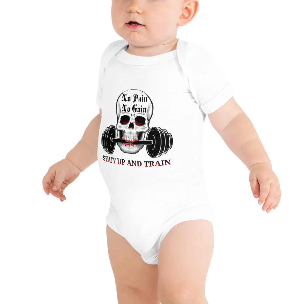 Baby short sleeve one piece No Pain No Gain