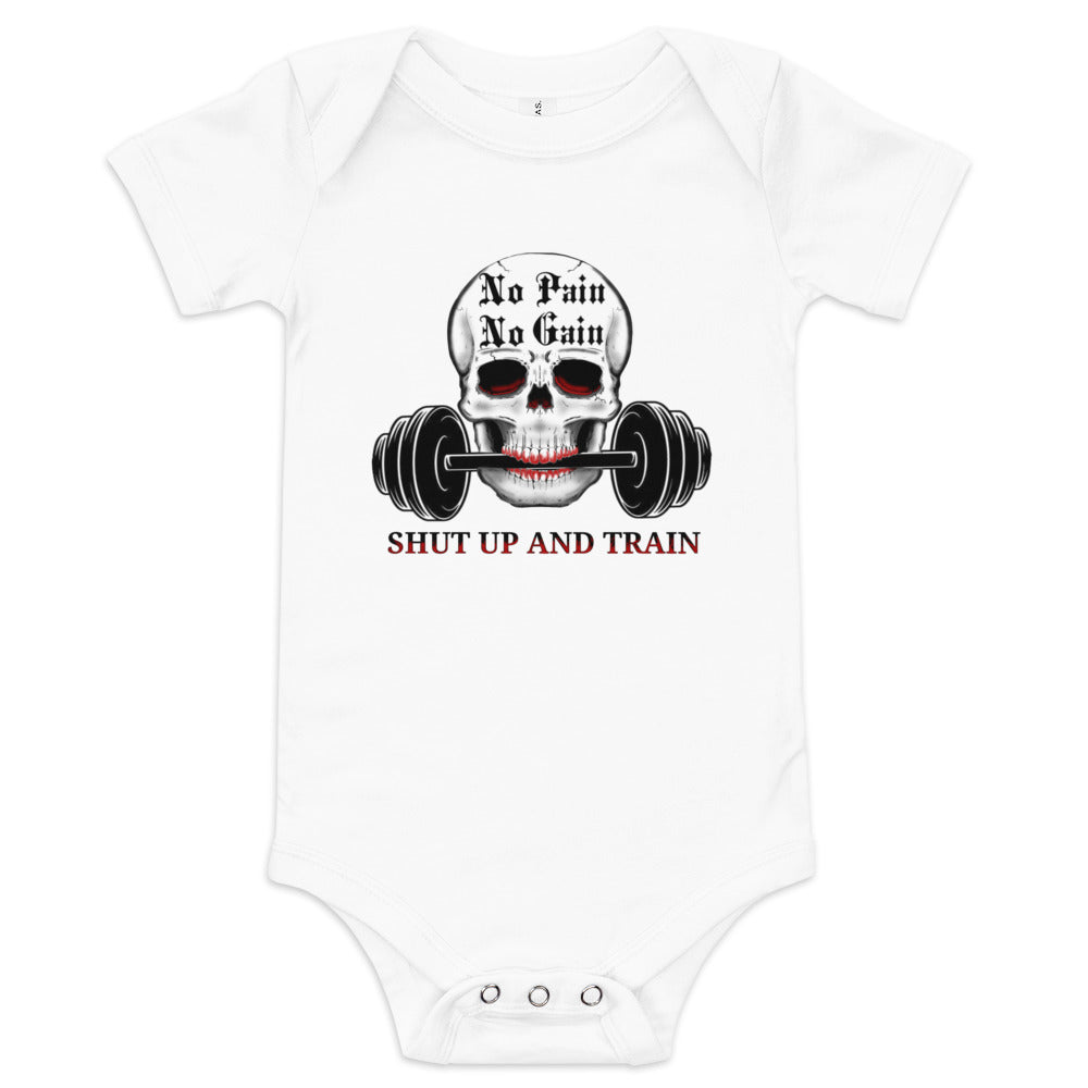 Baby short sleeve one piece No Pain No Gain