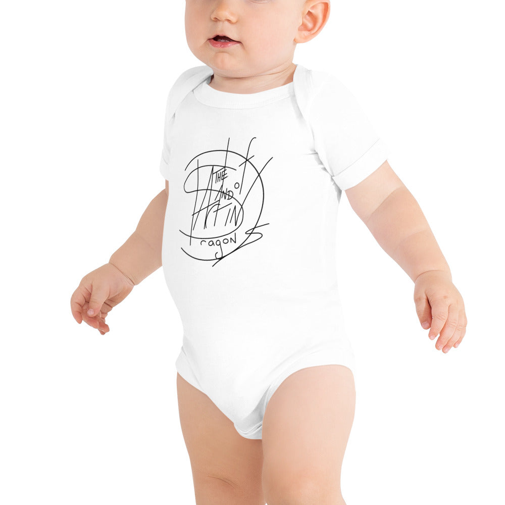 Baby short sleeve one piece Logo Black