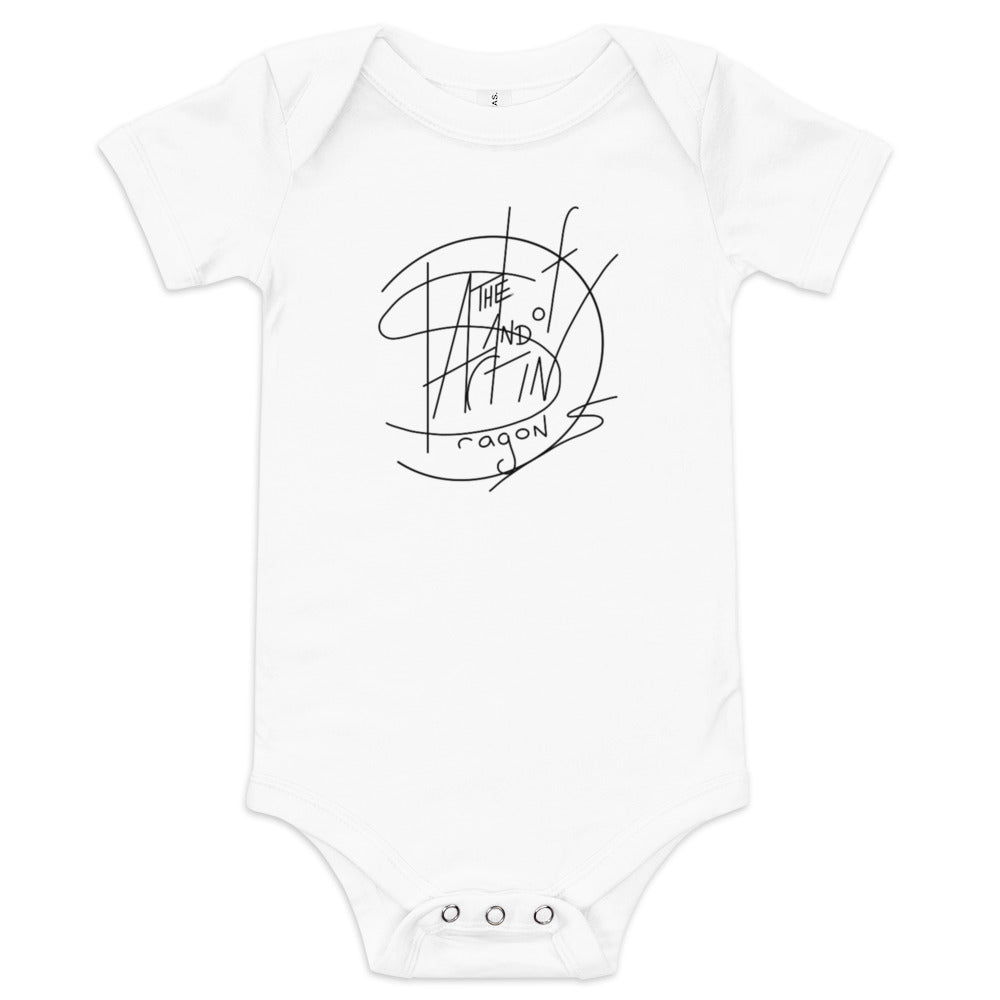 Baby short sleeve one piece Logo Black