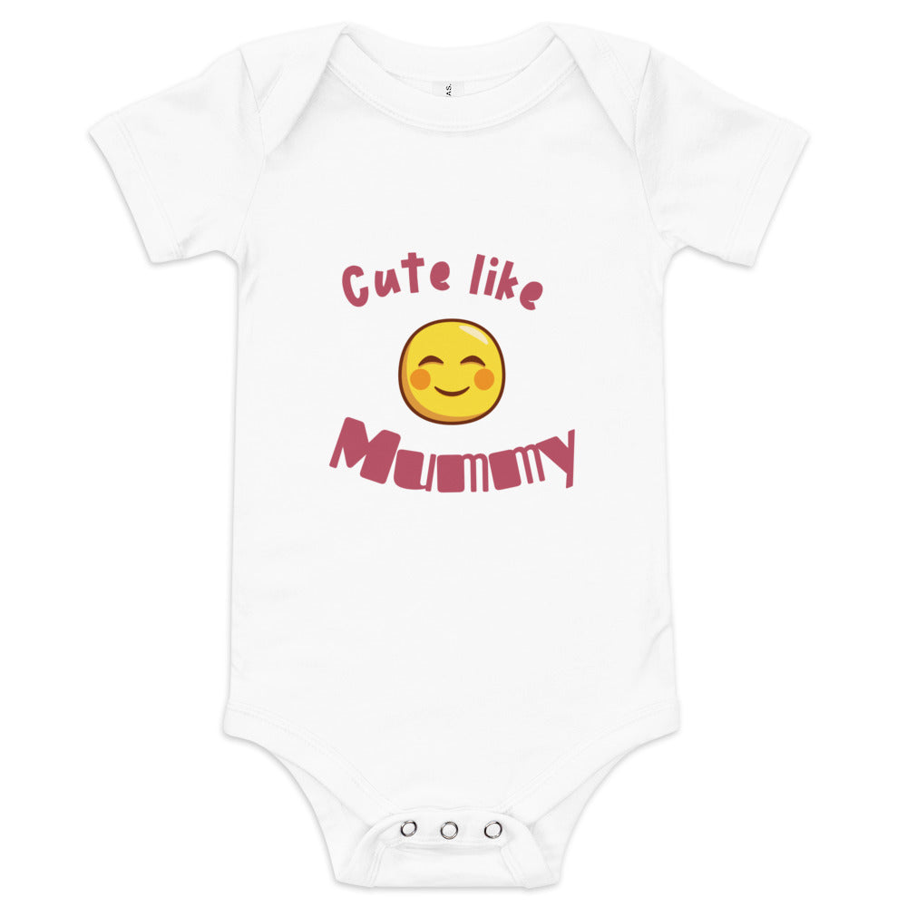 Baby short sleeve one piece Cute Like Mummy