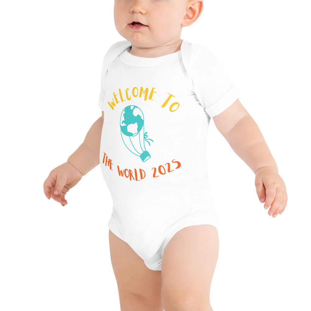 Baby short sleeve one piece Welcome To The World 2025