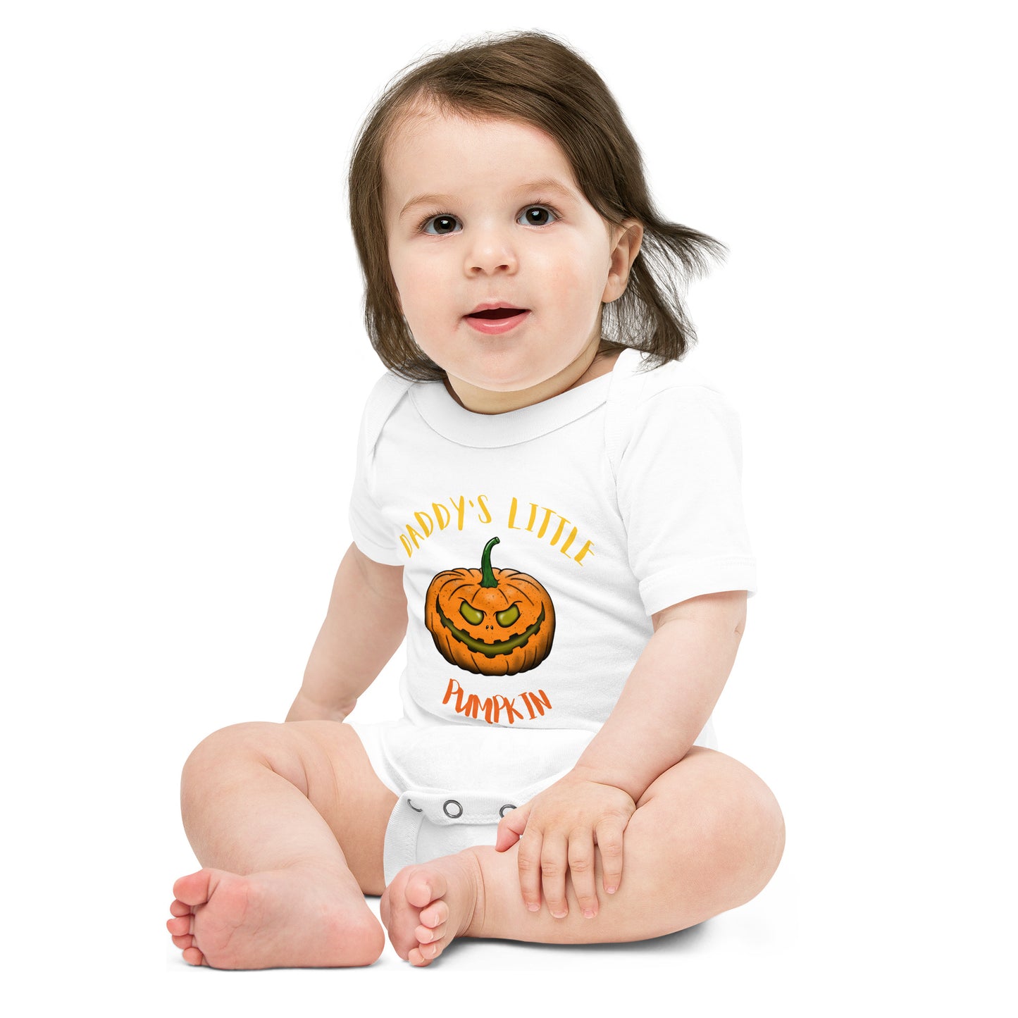 Baby short sleeve one piece Daddy's Little Pumpkin