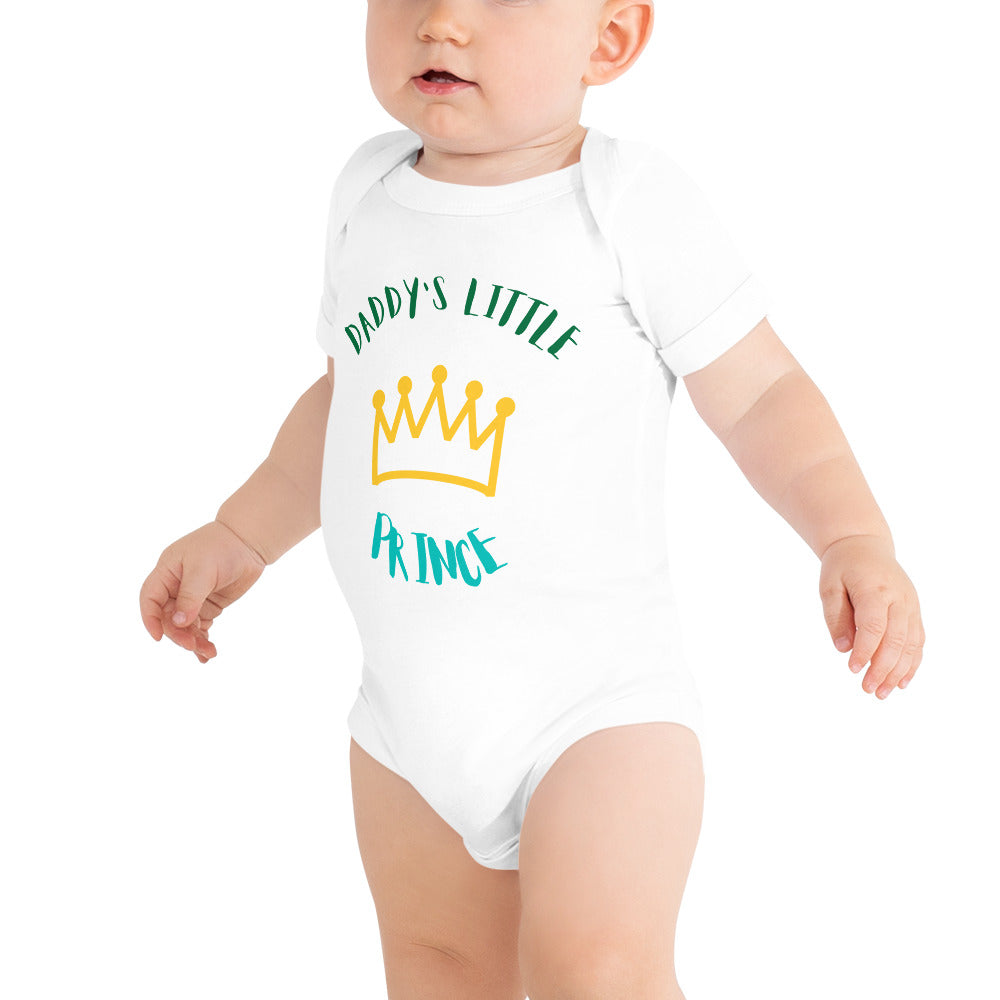 Baby short sleeve one piece Daddy's Little Prince