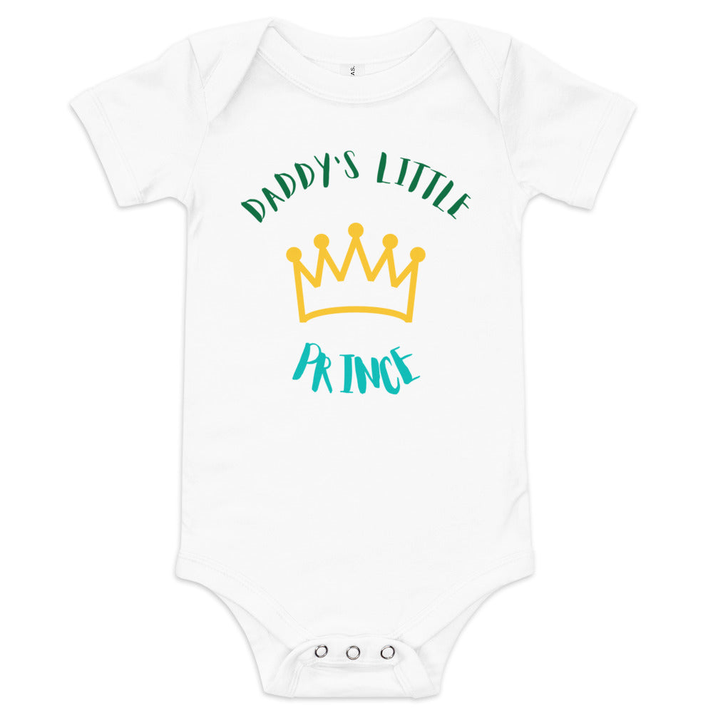 Baby short sleeve one piece Daddy's Little Prince