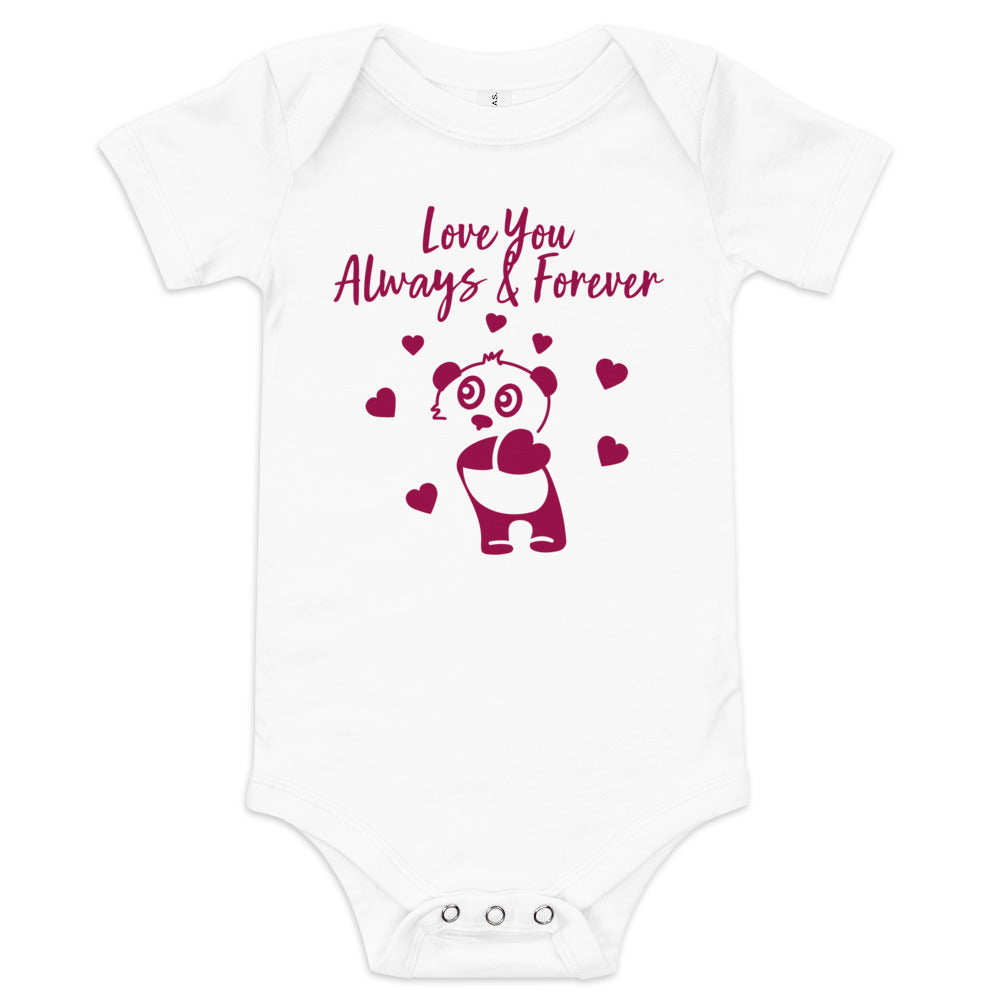 Baby short sleeve one piece Love You Always & Forever