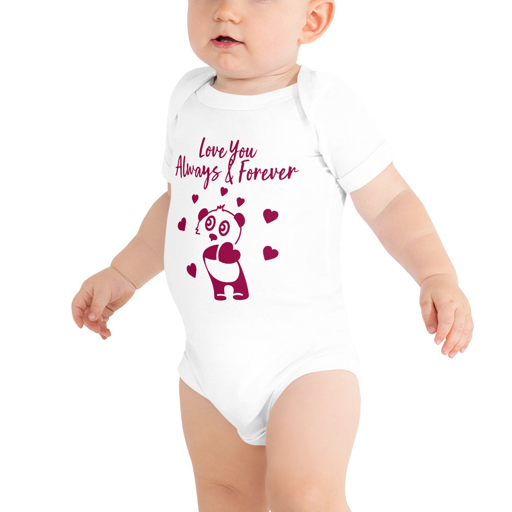 Baby short sleeve one piece Love You Always & Forever