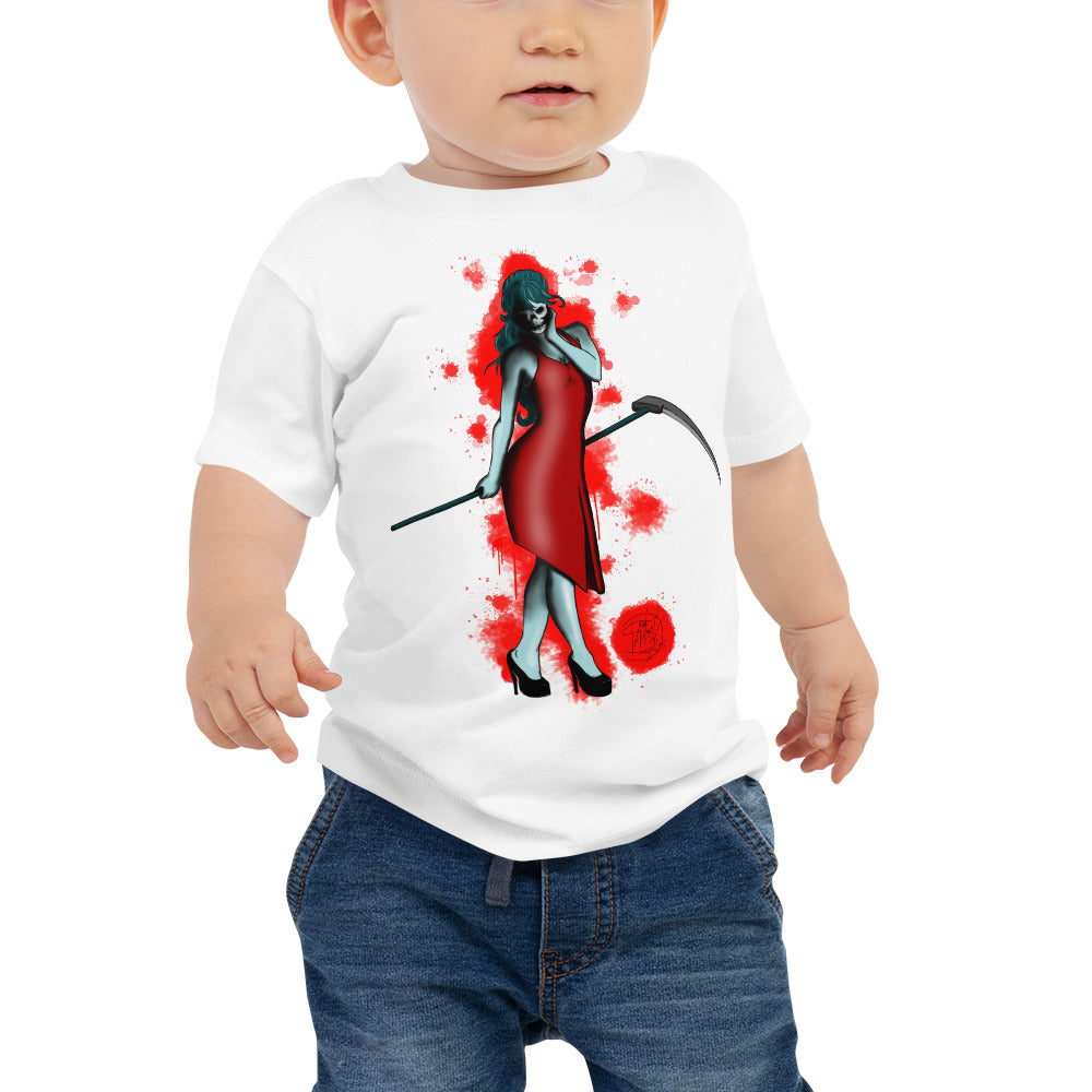 Baby Jersey Short Sleeve Tee Lady Death Red Blood Splat