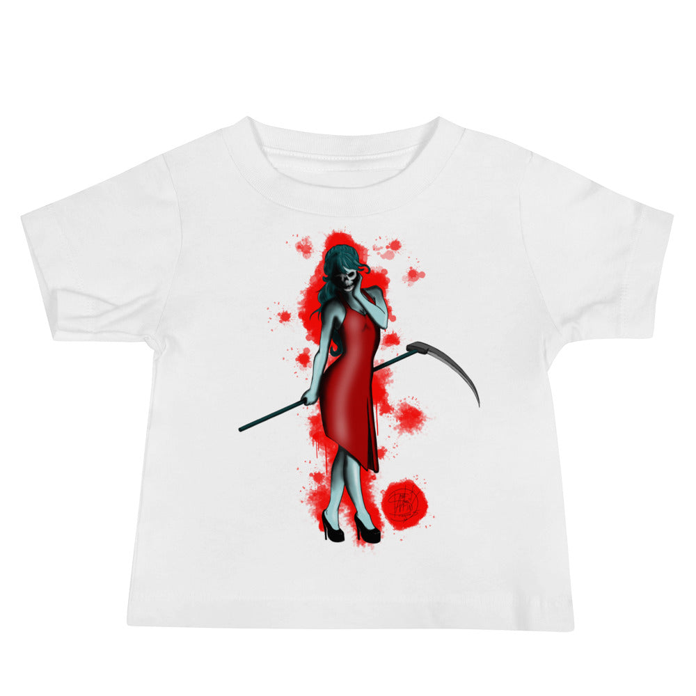 Baby Jersey Short Sleeve Tee Lady Death Red Blood Splat