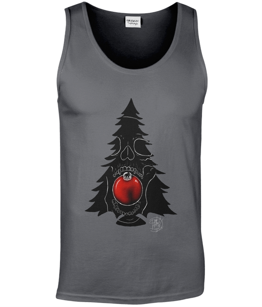 Gildan GD012 Softstyle Adult Tank Top Christmas Skull